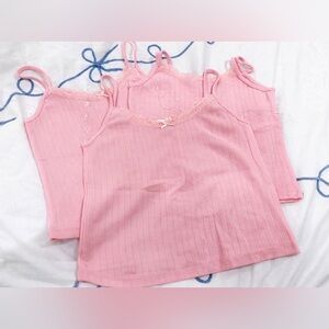 Pink Lace Trim Camisole 3 pack